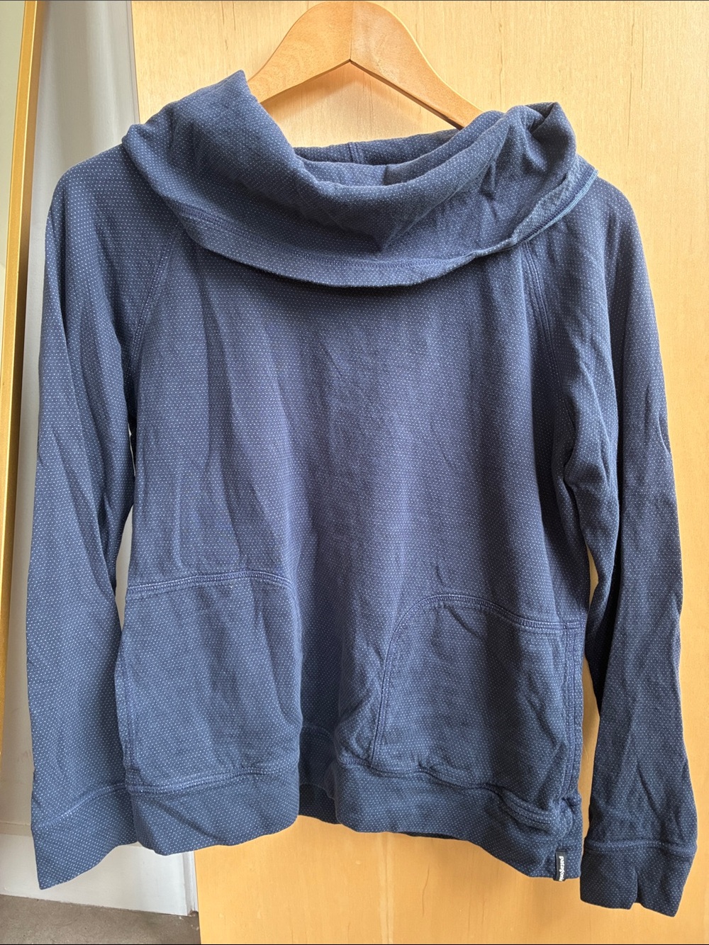 Patagonia Navy Blue Textured Long-Sleeve Top
